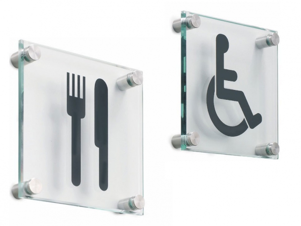 Rotulación interior placas metacrilato