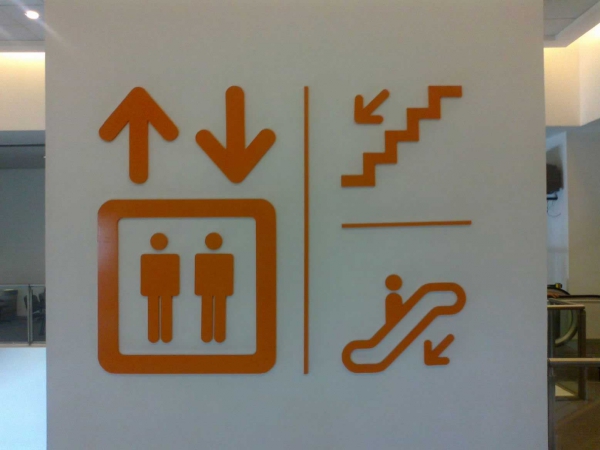 Señalética interior accesos