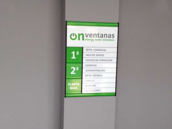 Señalética Onventanas oficinas