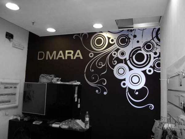 Vinilo corte con pintura